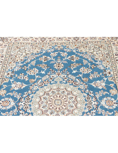 Tappeto Nain 9La Persia bianco blu 130x206