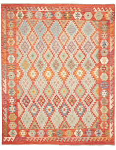 Kilim 211x257 Cm Afghan Kilim, Hand-carded Wool