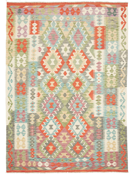 Kilim 171x244 Cm Afghan Kilim, Hand-carded Wool (cotton