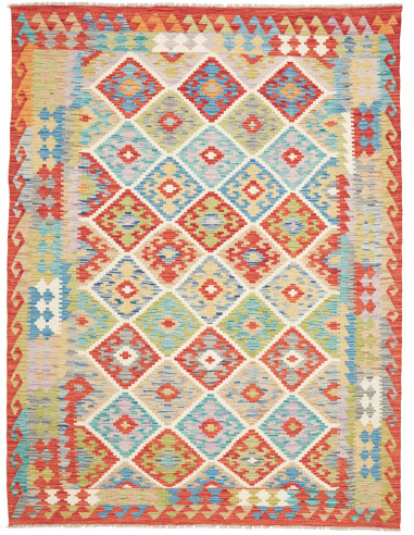 Kilim 174x231 Cm Kilim Afghanistan, Lana Cardata A Mano