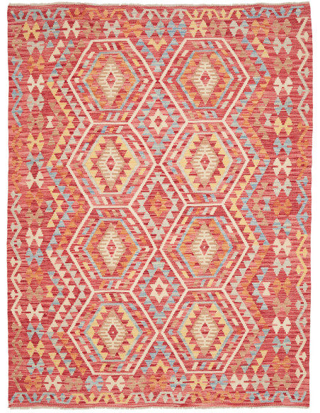 Kilim 184x241 Cm Kilim, Afghanistan, Hand-carded Wool (warp: