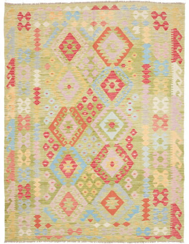 Kilim 182x245 Cm Afghan Kilim, Hand-carded Wool, Cotton