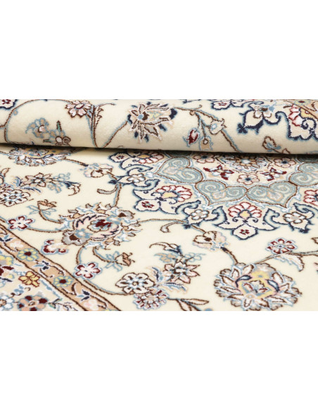 Tappeto Nain 9La Persia beige azzurro 138x204