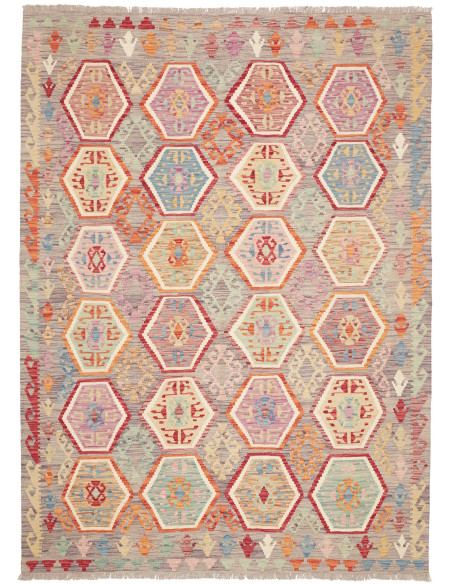 Kilim 179x243 Cm Kilim, Afghanistan, Lana Cardata A Mano,