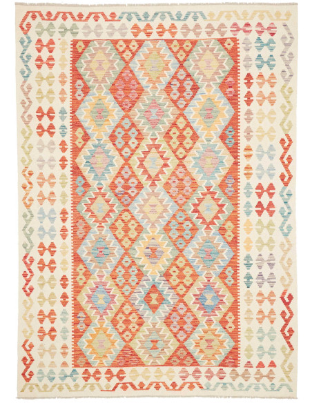 Kilim 176x242 Cm Kilim Afghanistan, Lana Cardata A Mano,