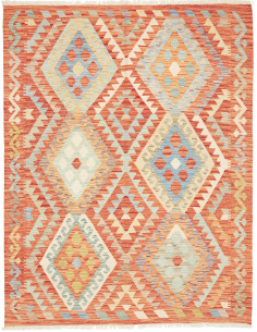 Kilim 150x192 Cm Kilim, Afghanistan, Lana Cardata A Mano,