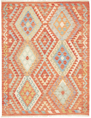 Kilim 150x192 Cm Kilim, Afghanistan, Lana Cardata A Mano,