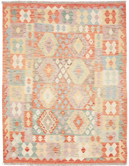 Kilim 150x193 Cm Kilim, Afghanistan, Hand-carded Wool