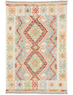 Kilim 122x175 Cm Kilim Afghano In Lana Cardata A Mano
