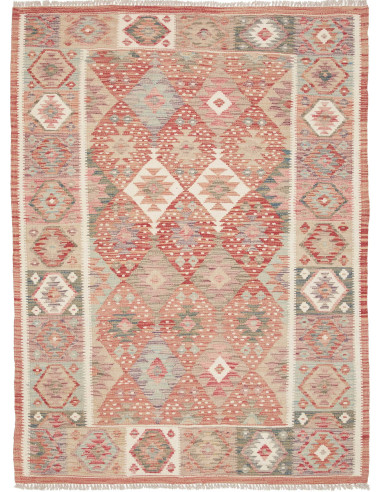 Kilim 133x183 Cm Kilim Afghanistan Lana Cardata A Mano