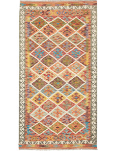 Kilim 107x199 Cm Kilim Afghanistan Lana Cardata A Mano