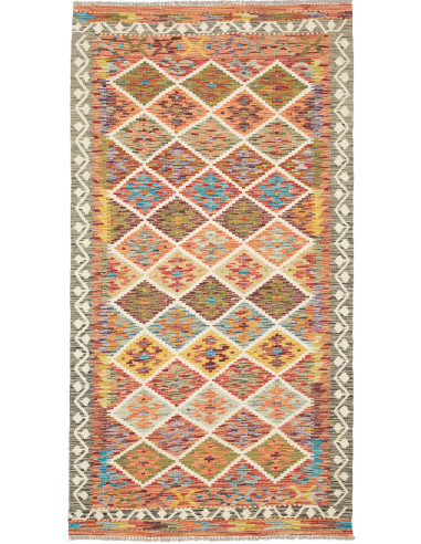 Kilim 107x199 Cm Kilim Afghanistan Lana Cardata A Mano