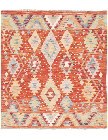 Kilim 146x161 Cm Kilim, Afghanistan, Hand-carded Wool, 0.3