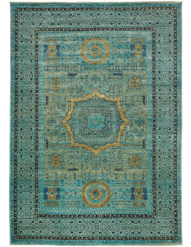 Rug Mamlouk Pakistan 207x294 Turquoise Gold