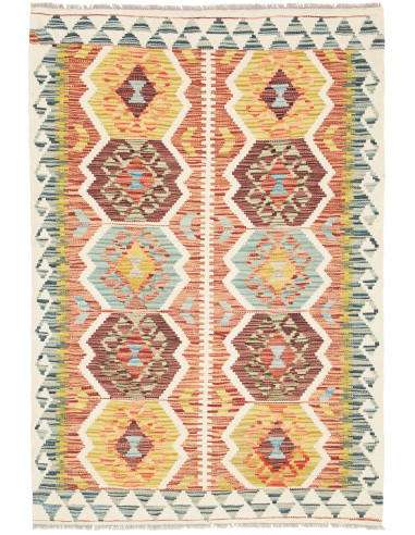 Kilim 98x143 Cm Kilim, Afghanistan, Lana Cardata A Mano