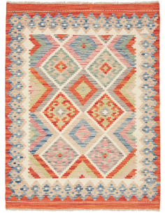 Kilim 106x139 Cm Kilim, Afghanistan, Lana Cardata A Mano,