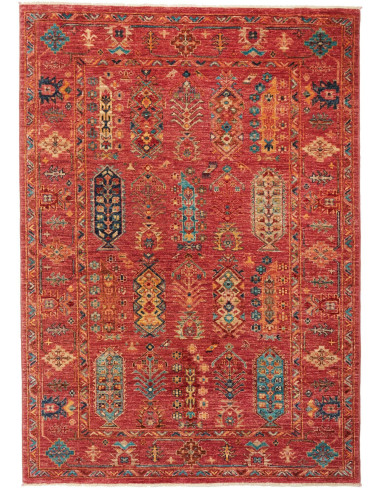 Tappeto Originale Tribal Pakistan 127x176 Rosso