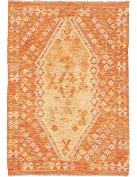 Kilim 104x148 Cm Kilim, Afghanistan, Hand-carded Wool (warp: