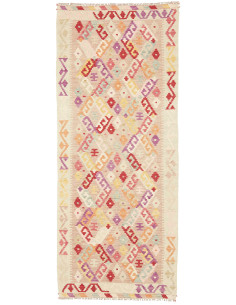 Kilim 79x190 Cm Kilim Afghanistan Lana Cardata A Mano Cotone