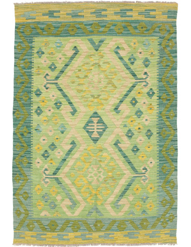 Kilim 102x149 Cm Afghan Kilim Hand-carded Wool Cotton Warp
