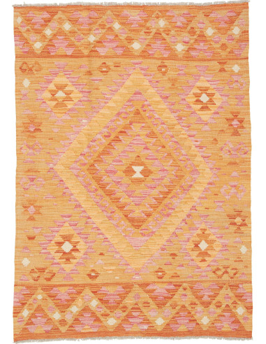 Kilim 102x144 Cm Afghan Kilim, Hand-carded Wool