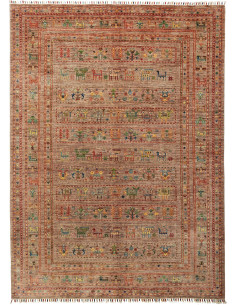 Hand Made Rug Rubin Pakistan 173x236 Brown Mult