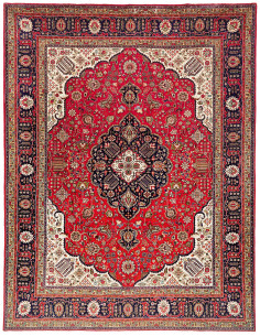 Tabriz 298x385 Cm Tabriz, Persia, Hand-carded Wool (cotton