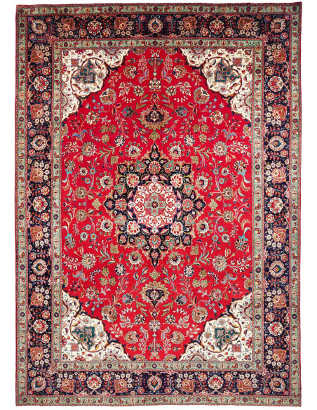 Tabriz 254x365 Cm Tabriz, Persia, Lana Cardata A Mano