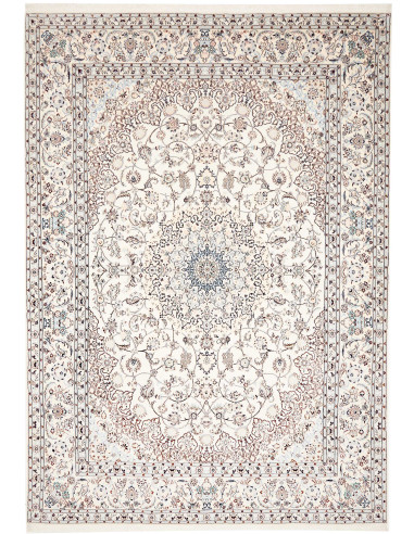 Tappeto Nain 9la Persia 250x353 Avorio Blu