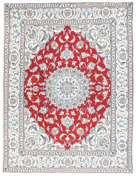 Tappeto Nain Kashmar Persia 193x250 Rosso Crema