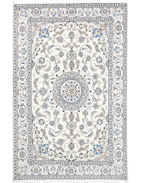 Tappeto Nain Kashmar Persia 195x293 Bianco Crem