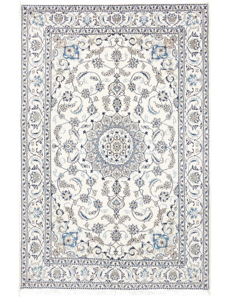 Tappeto Nain Kashmar Persia 197x310 Bianco Crem