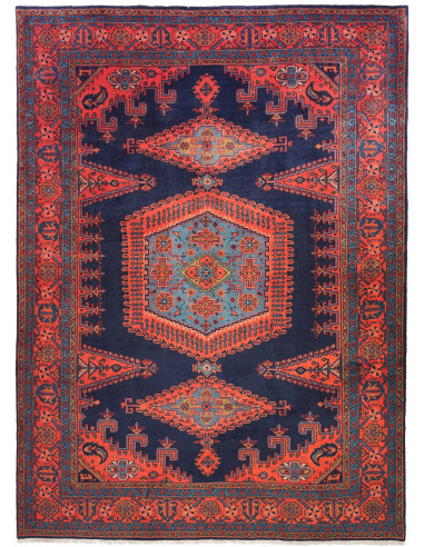 Tappeto Wiss Persia 218x302 Blu Notte Rosso Cor