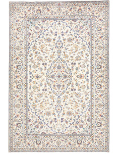Tappeto Kashan Persia 200x300 Avorio Blu Zaffir