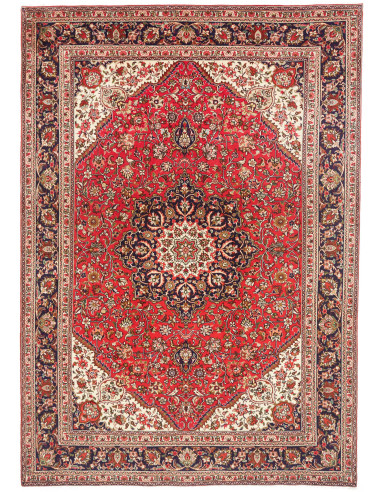 Rug Tabriz Persia 207x293 Red Dark Blue