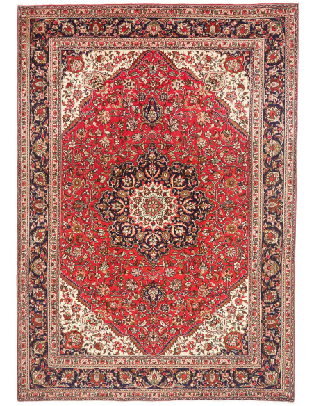 Rug Tabriz Persia 207x293 Red Dark Blue
