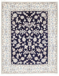 Rug Nain Kashmar Persia 198x253 Deep Navy Ivory
