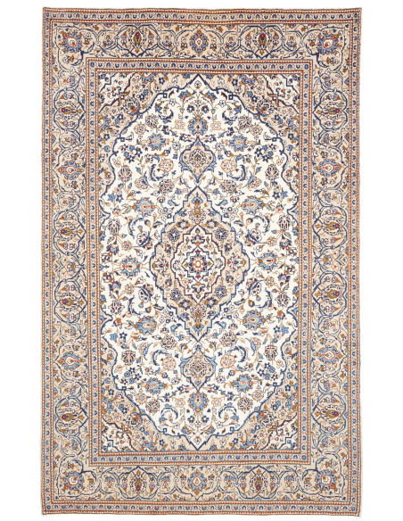 Rug Kashan Persia 194x318 Cream Blue