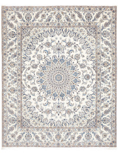 Tappeto Nain Kashmar Persia 244x296 Avorio Blu