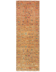 Rug Rubin Pakistan 80x249 Terracotta Orange Blu