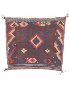 Rug Kilim Vintage Persia 108x123 Burgundy Red