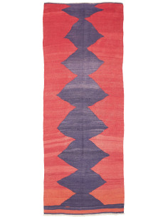 Rug Kilim Vintage Persia 109x301 Coral Red Indi