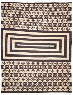 Rug Kilim Vintage Persia 333x430 Dark Brown Cre