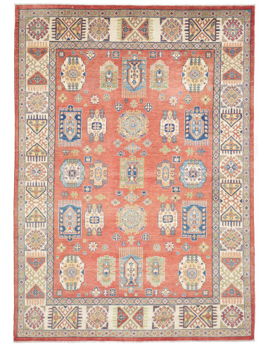 Tappeto Kazak Afghanistan 209x293 Terracotta Bl
