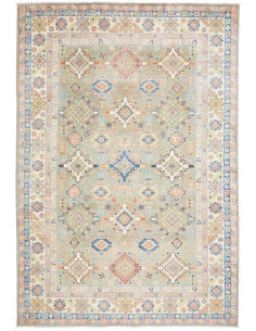 Tappeto Kazak Afghanistan 199x293 Verde Salvia