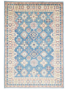 Rug Kazak Afghanistan 166x241 Medium Blue Cream
