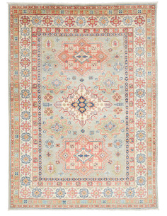 Rug Kazak Afghanistan 147x200 Sage Green Coral