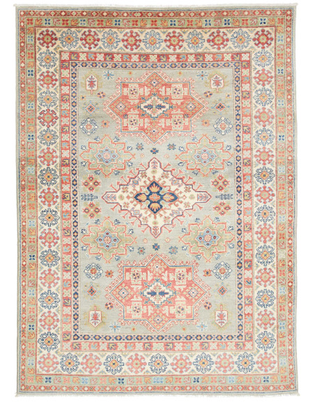 Rug Kazak Afghanistan 147x200 Sage Green Coral