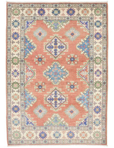 Rug Kazak Co 104x146 Terracotta Blue