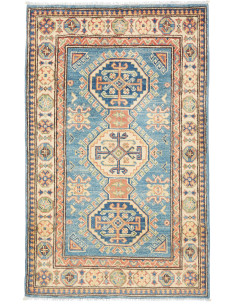 Rug Kazak Co 79x127 Cerulean Blue Cream